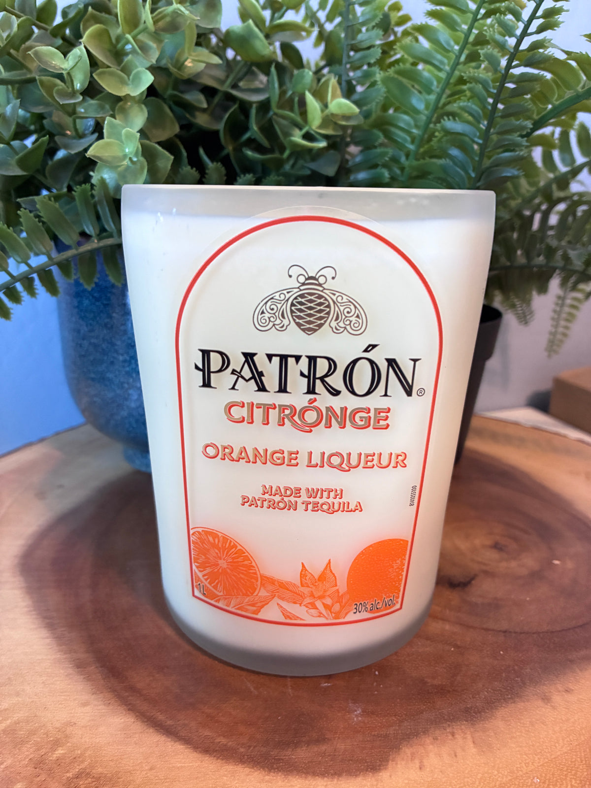 Patron Citronge Tequila Bottle Candle
