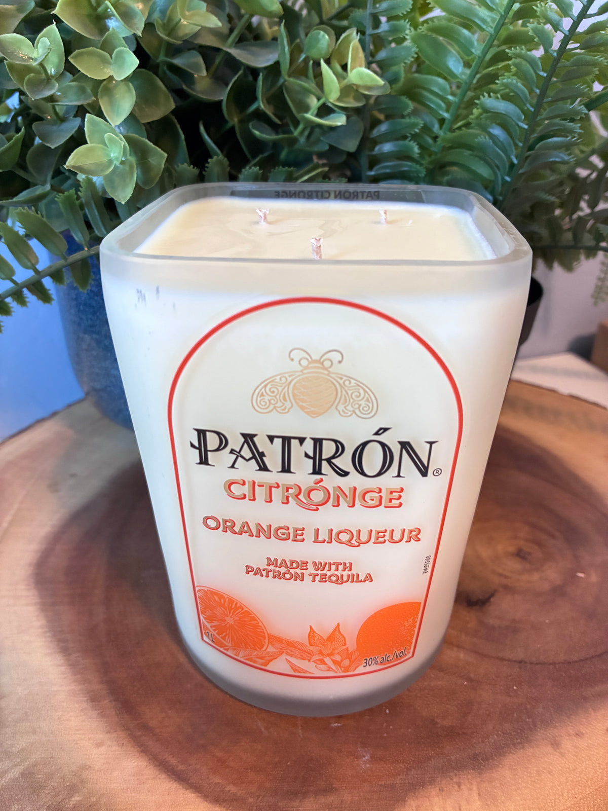 Patron Citronge Tequila Bottle Candle