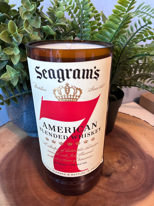 Seagrams 7 American Whiskey Bottle Candle