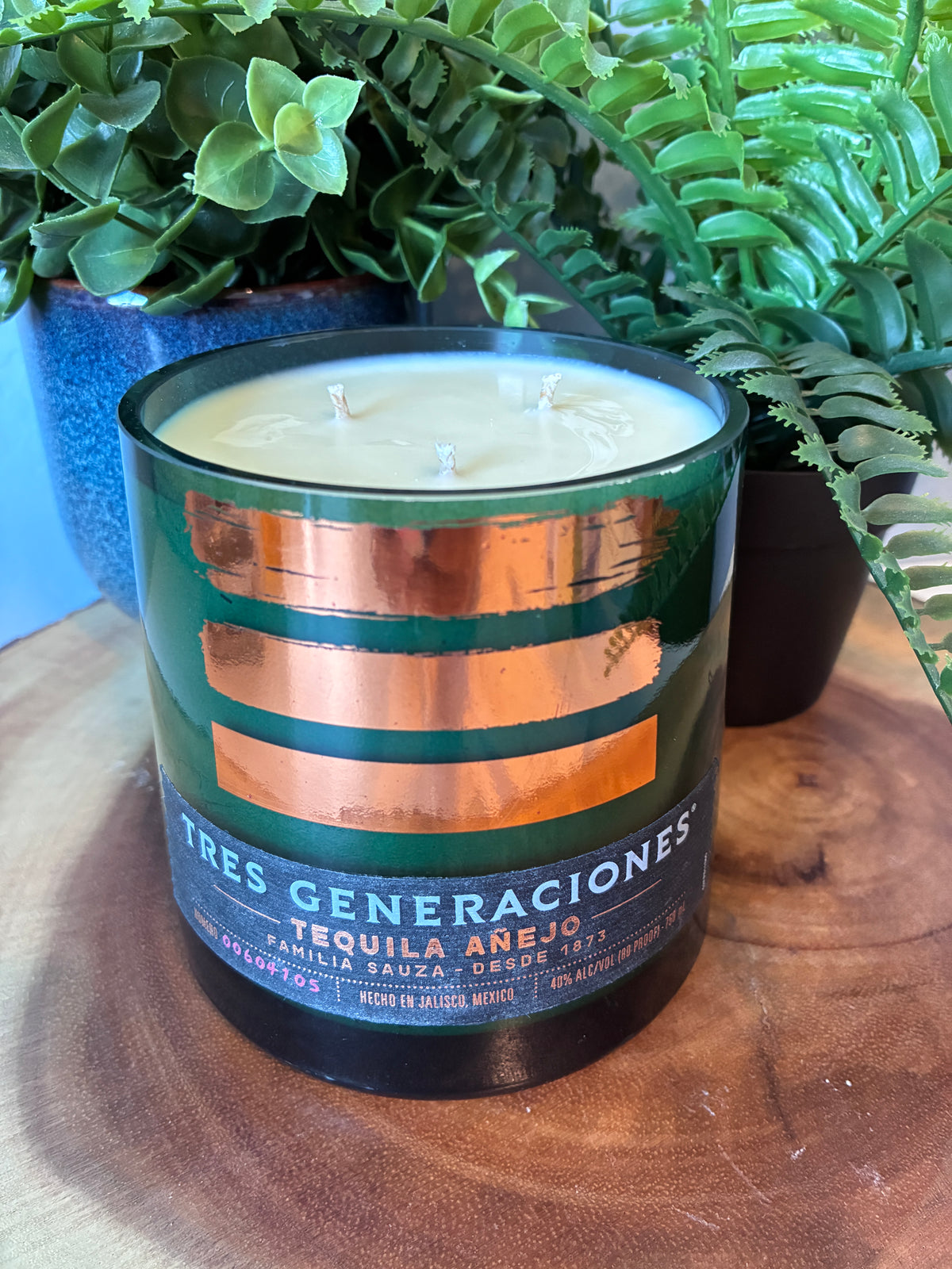 Tres Generations Tequila Bottle Candle