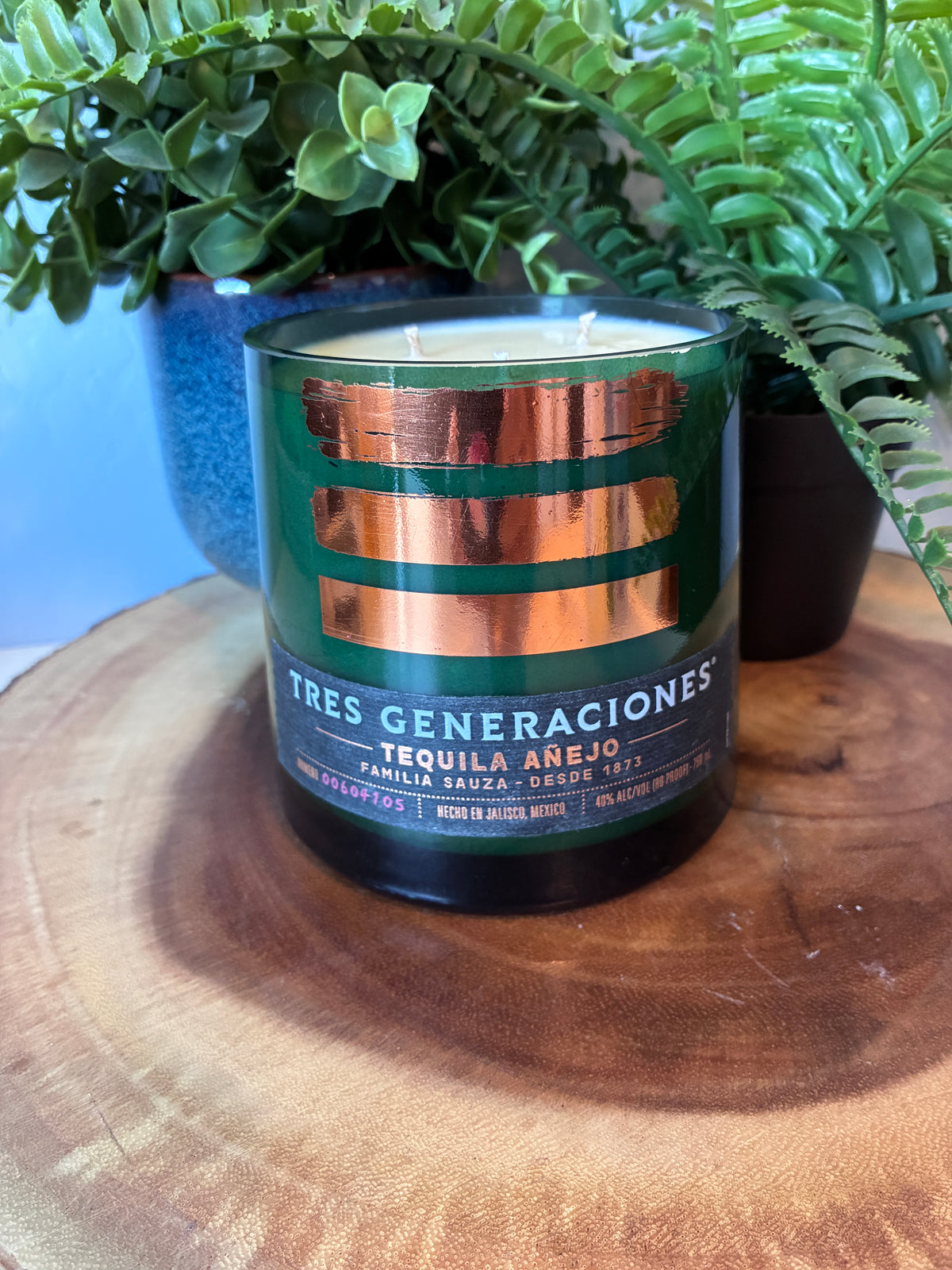 Tres Generations Tequila Bottle Candle