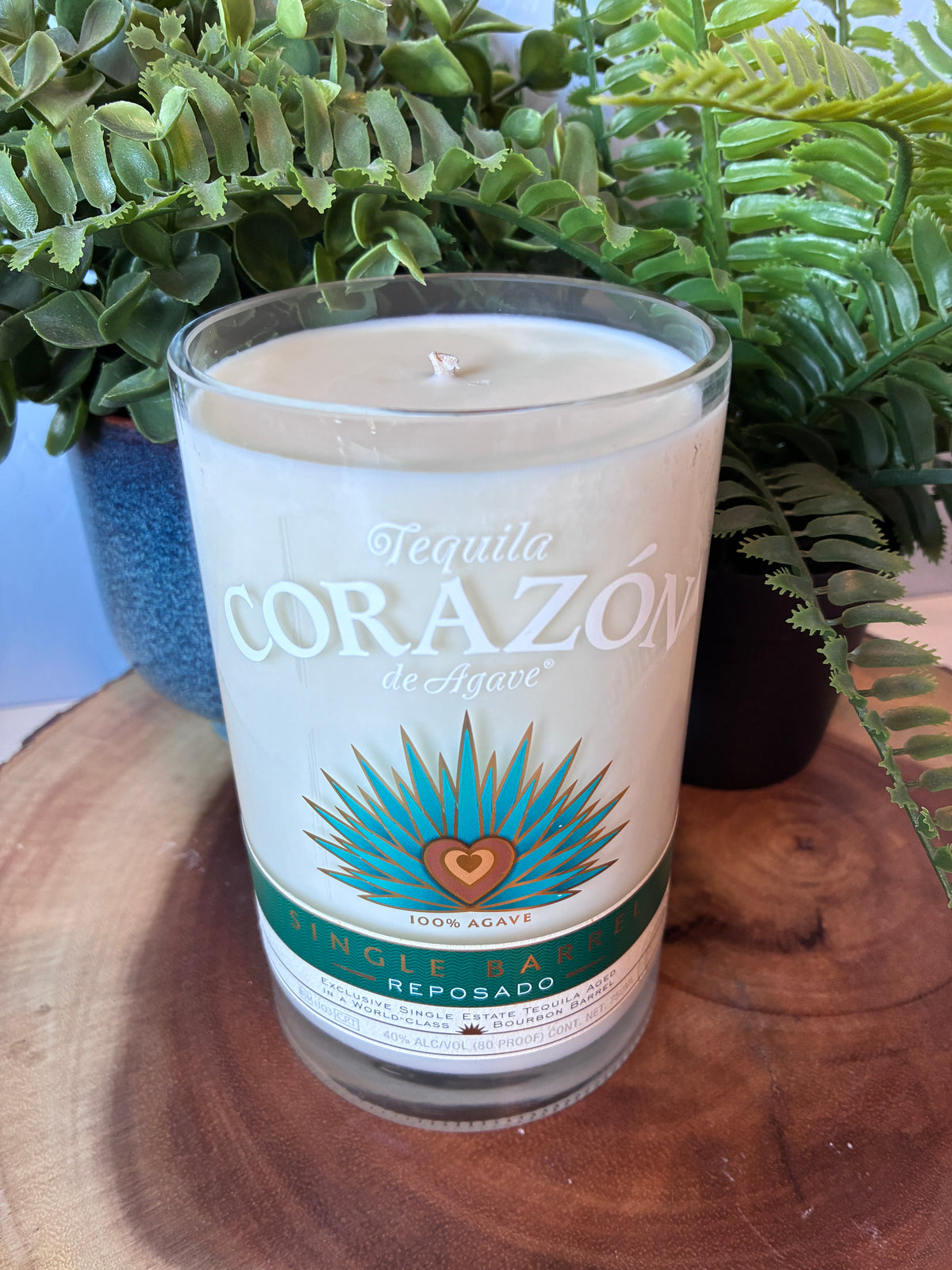 Corazon Tequila Bottle Candle