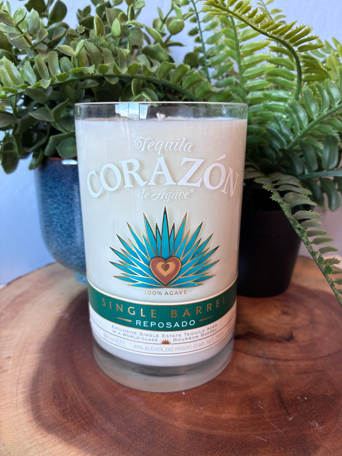 Corazon Tequila Bottle Candle