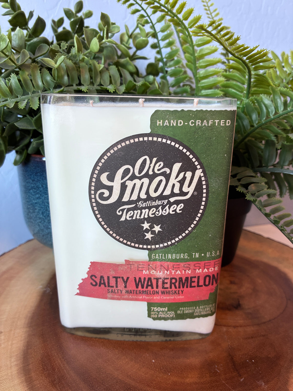 Ole Smokey Vodka Bottle Candle