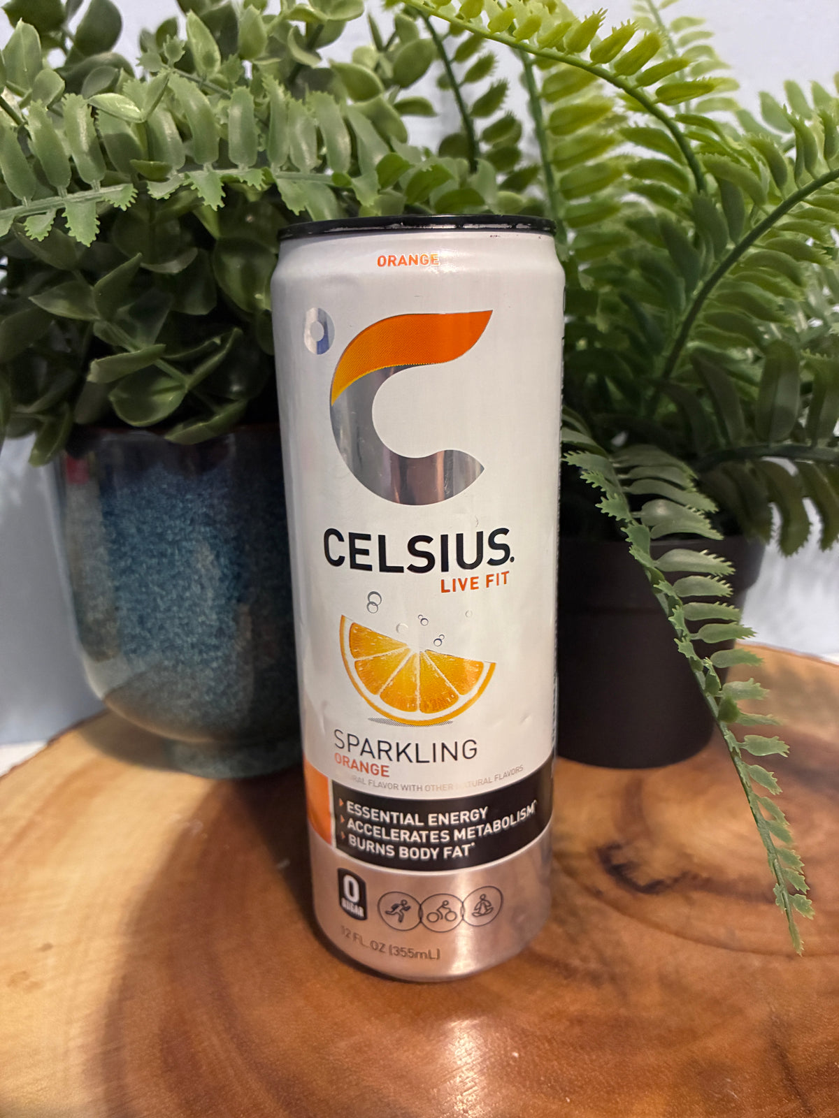 Celcius 'Orange' Energy Drink Can Candle
