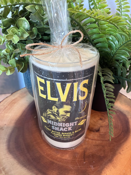 Elvis Whiskey Bottle Candle