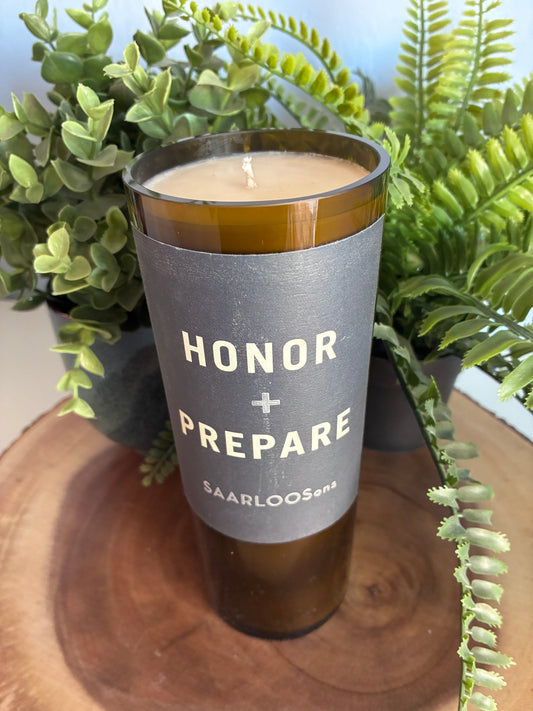 Honor + Prepare Wine Candle