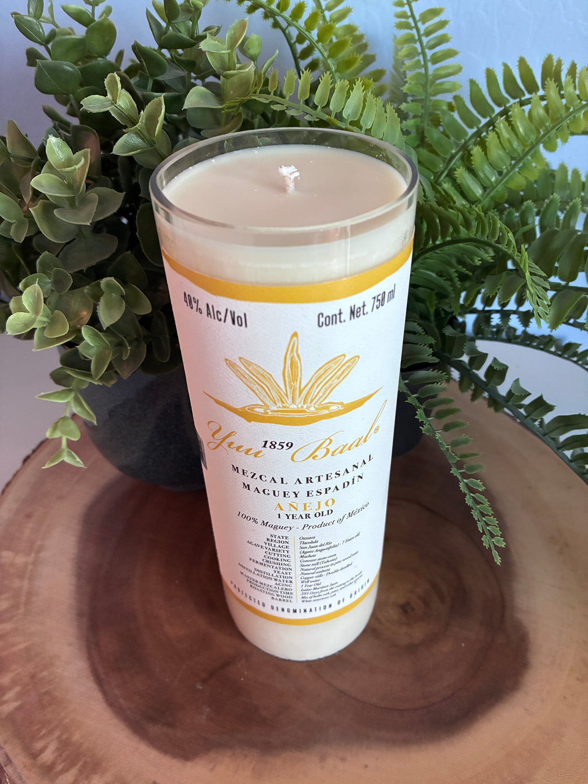 Yuu Baal Anejo Mezcal Bottle Candle