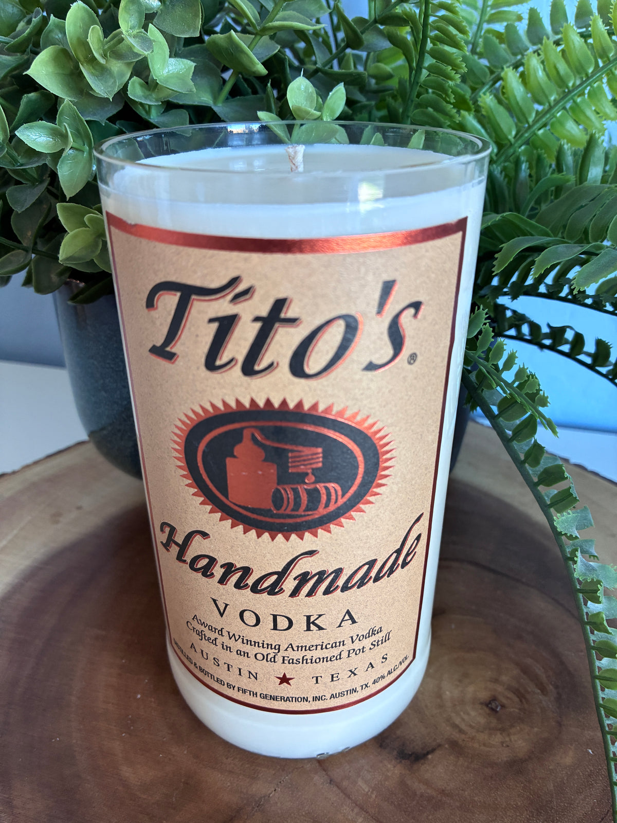 Titos Vodka Bottle Candle