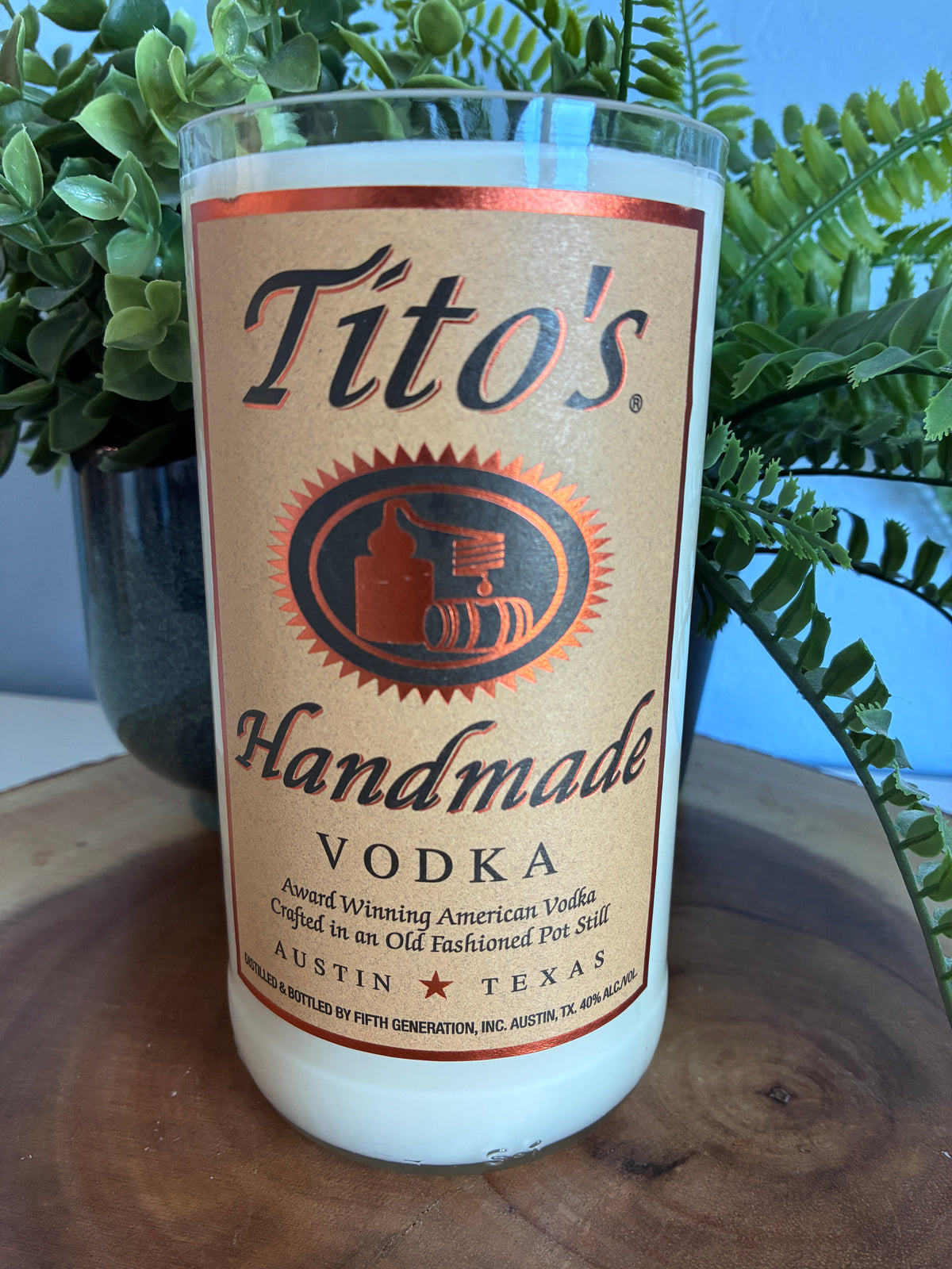 Titos Vodka Bottle Candle