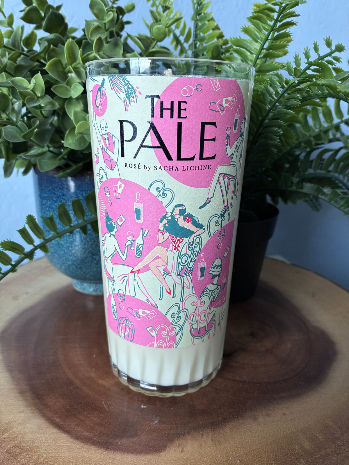 The Pale Rose Wine Candle